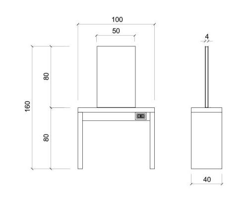 Зеркало парикмахерское JADBAR Rectangular shape mirror 2P